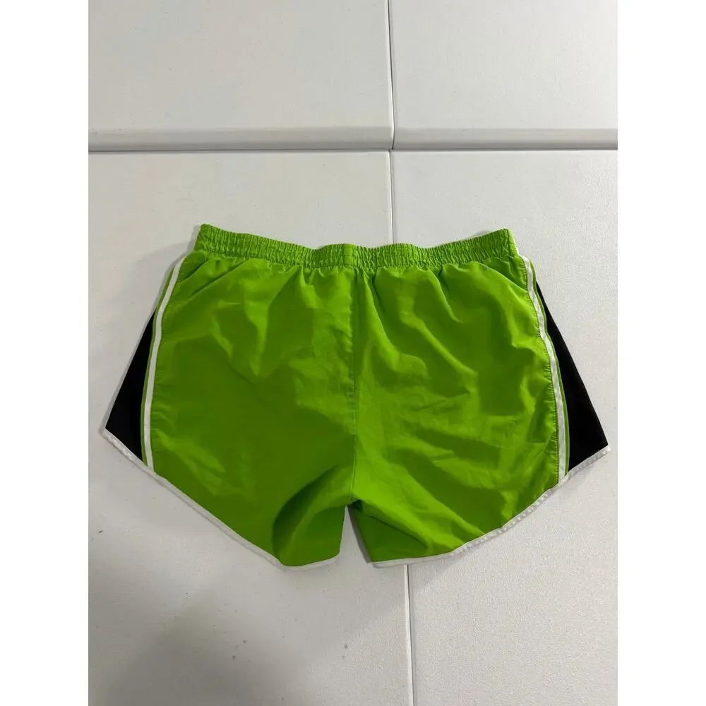 Nike Dri-Fit Women’s Sz S Green Black Running Shorts Tempo Style Lined